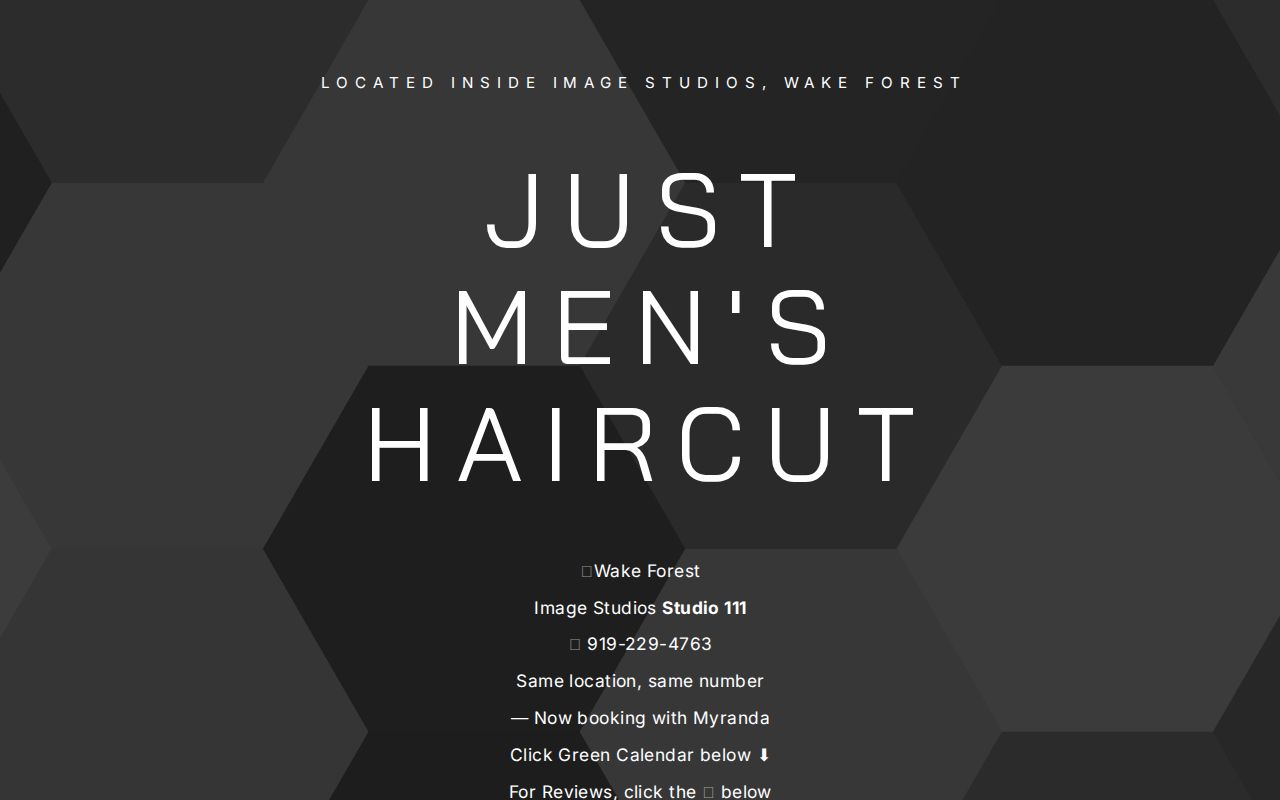 Just men’s haircuts logo